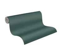 A.S. Création Non-Woven Wallpaper with Textile Texture in Green, Petrol - Light Plain Wallpaper 10,05 m x 0,53 m Petrol - 390984
