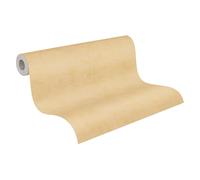 A.S. Création Non-Woven Wallpaper with Textile Texture in Yellow - Light Plain Wallpaper 10,05 m x 0,53 m - 791542
