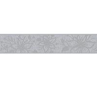 A.S. Creation | Only Borders 11 | 346643 | Fleece Border | Floral Look | 5.00 x 0.13 m | Grey | Wallpaper