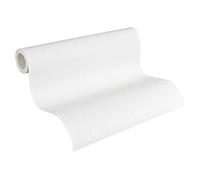 As Creation Bricoflor Non-Woven Wallpaper, Paintable Wallpaper In White - 10,05 X 0,53 M