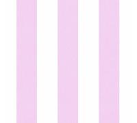 A.S. Creation Pink And White Kids Striped Non Woven Wallpaper 10.05M X 53Cm For Children's Bedroom And Playroom