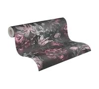 A.S. Création PintWalls 385093 Non-Woven Wallpaper with Roses Pink Grey Black Floral 10.05 x 0.53 m Made in Germany