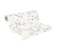 A.S. Création PintWalls 387263 Non-Woven Wallpaper Floral 10.05 x 0.53 m Made in Germany White/Grey
