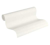 A.S. Création Plain Wallpaper Blooming Non-Woven Wallpaper 10.05 m x 0.53 m White Made in Germany by Livingwalls 224040 2240-40