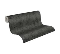 A.S. Création Plain Wallpaper Elements Non-Woven 10.05 m x 0.53 m Black Silver Grey Made in Germany 326515 32651-5