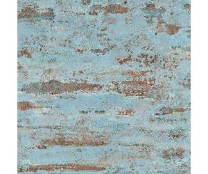 A.S. Création Plain Wallpaper Neue Bude 2.0 Ed. II Non-Woven Wallpaper 10.05 m x 0.53 m Blue Brown Orange Made in Germany by Livingwalls 374153 37415-3
