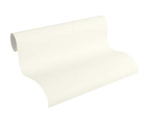 A.S. Création Plain Wallpaper New Life Non-Woven Wallpaper 10.05 m x 0.53 m White Made in Germany 356468 3564-68