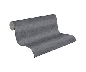 A.S. Création Plain Wallpaper Pop Style Non-Woven 10.05 m x 0.53 m Grey Made in Germany 116093 1160-93