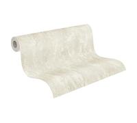 A.S. Création Plain Wallpaper Trendwall 2 Non-Woven Wallpaper 10.05 m x 0.53 m Beige Creme Gold Made in Germany 326514 32651-4