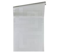 A.S. Création Plain Wallpaper Versace 3 Non-Woven Wallpaper 10.05 m x 0.70 m Silver Made in Germany 935235 93523-5