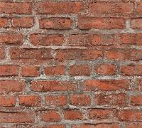 A.S. Création Red White Brick Look 3D Stone Wallpaper 0.52 x 2.5 m