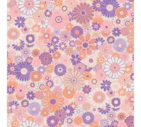 A.S. Création Wallpaper Retro 70s Daisy Floral – Purple/Orange/Pink/Cream 8.5 x 0.53m Paste the Wall