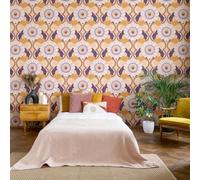 AS Creation Retro Floral Chic Purple Yellow Wallpaper