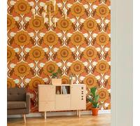 A.S. Création Retro 70's Floral Trail Wallpaper Brown/Yellow/Orange/Red/Beige Retro Chic 395304 8.50m x 0.53m Paste The Wall