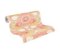 Livingwalls Wallpaper Retro 70's Floral 395305 - Yellow/Pink/White - 8.50m x 0.53m - Paste The Wall