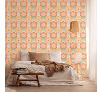 A.S. Création Retro 70's Floral Wave WallpaperOrange/Yellow/Green/Cream Retro Chic 395394 8.50m x 0.53m Paste The Wall