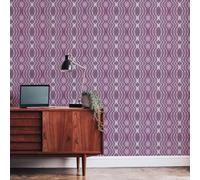 A.S. Création Retro 70's Oval Wallpaper Purple/Cream/White Retro Chic 395343 8.50m x 0.53m Paste The Wall