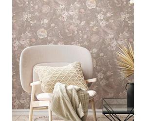 A.S. Création Romantic Flower Wallpaper Pink Orange - Wallpaper 386363 - Non-Woven Wallpaper Floral PVC-Free - 10.05 m x 0.53 m - Made in Germany