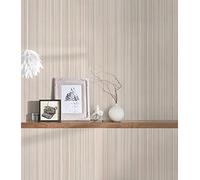 A.S. Création Striped Wallpaper Attractive Non-Woven 10.05 m x 0.53 m Beige Grey White Made in Germany 378173 37817-3
