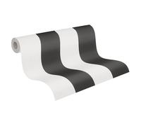 A.S. Création Striped Wallpaper Black & White Non Woven wallcovering 10.05 m x 0.53 m Black White 334213