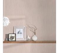 A.S. Création Striped Wallpaper Pink Grey Brown Attractive 2 387563 - Striped Non-Woven Wallpaper - 10.05 m x 0.53 m Made in Germany
