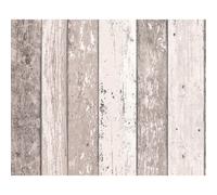 A.S. Creation Surf Beach Hut Painted Wood Panel Pattern Faux Effect Wallpaper in Brown A.S. Creation Brown