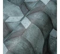 A.S. Création The Bos 388271 Non-Woven Wallpaper with 3D Effect Concrete Look Blue Petrol 10.05 m x 0.53 m Made in Germany