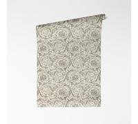 A.S. Création Versace VI Barocco 791353 Non-Woven Wallpaper - Opulent Ornamentation, Dramatic Light Shadow Contrasts, Vinyl Surface, Baroque Wallpaper, Neo Classic, 10.05 m x 0.70 m, Grey/White