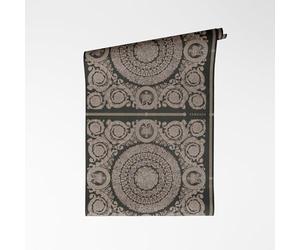 A.S. Création Versace VI Heritage Non-Woven Wallpaper - Baroque Motifs with Medusa Logo, Vines & Acantus, Vinyl Surface, Baroque Wallpaper, Geometric Wallpaper, 10.05 m x 0.70 m, Black/Beige - 791341