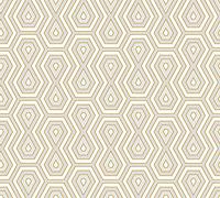 A.S. Création Vintage Wallpaper Jungle Chic Non-Woven 10.05 m x 0.53 m Gold White Grey Made in Germany by Architects Paper 377071 37707-1