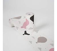 A.S. Création Wallpaper Borders Self-Adhesive Lovely Kids Cloud Balloons Wallpaper Borders for Kids 5.00 m x 0.155 m Pink Grey Black Made in Germany 403737 403737