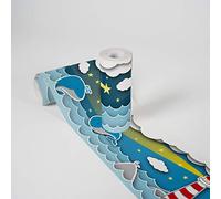 A.S. Création Wallpaper Borders Self-Adhesive Lovely Kids Fishing Captain Wallpaper Borders for Kids 5.00 m x 0.155 m Blue Yellow Red Made in Germany 403734 403734