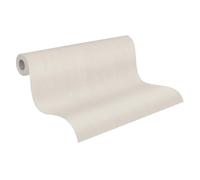 A.S. Création Wallpaper Fine Stripes - Beige, Brown - 10.05 x 0.53 m | Free-match non-woven wallpaper with a calm plain effect - matt gloss, textile feel, strips off dry