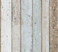 A.S. Création Wallpaper Il Decoro Wood Effect Wallpaper 10.05 m x 53 cm Beige Blue Brown Made in Germany 899927 8999-27