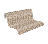 A.S. Création Wallpaper Leopard - Beige, Grey - 10.05 x 0.53 m | Free-match non-woven wallpaper with tonal animal look - matt pattern on a glossy textile ground