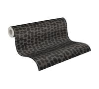 A.S. Création Wallpaper Leopard - Grey, Black - 10.05 x 0.53 m | Free-match non-woven wallpaper with tonal animal look - matt pattern on a glossy textile ground