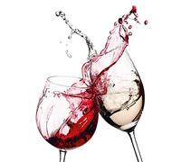 A.S. Création Wallpaper - Wine Glasses Wallpaper in Red, White and Grey - Wall Art XXL 192 x 260 cm