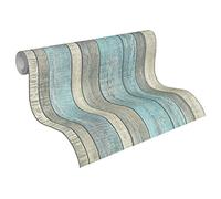 A.S. Création Wood Wallpaper Elements Non-Woven Wallpaper 10.05 m x 0.53 m Blue Grey Creme Made in Germany 319932 31993-2