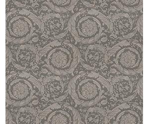 A.S. CréationLuxury Wallpaper Versace 3 Non-Woven Wallpaper 10.05 m x 0.70 m Silver Grey Brown Made in Germany 935836 93583-6