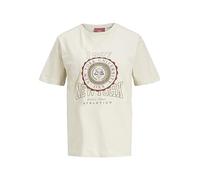 A/S JXLAURA REG SS Tee JRS, Bone White/Print: New York, XS