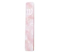 A&S Mezuzot Quartz Mezuzah Case with Engraved Shin Design Easy Peel and Stick Judaica Door Mezuza (Pink, 5 Inches)