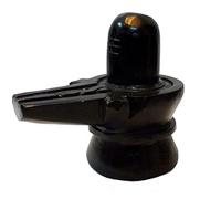 A&S Ventures Big Size Marble Stone 2 KG Black Shivling | Heavy Handcrafted Shiva Lingam for Home Puja, Temple, Blessings