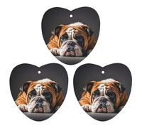 A Sad Bulldog Car Air Freshener, 3 Pcs Love form Hanging Air Freshener Cards, Long Lasting Fragrance Scented Cards for Car, Home, Office Gray-style