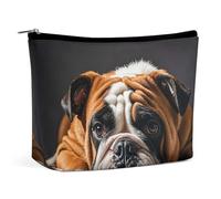 A Sad Bulldog Makeup Bag for Women Portable Cosmetic Waterproof Pouch Aesthetic Handheld Travel Work