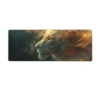 A Sad Lion'S Headfloral Print Mousepad Laptop Keyboard Mat Large Mouse Pad With Stitched Edges Long Non-Slip Rubber Base Spring Desk Pad For Office Home Desk Decor, 31.5" X 11.8"