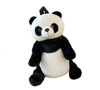 A safe and luxurious backpack is made of durable plush material, a fashion home accessory for a secure snuggly plush school bag