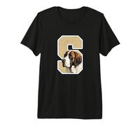 A Saint Bernard Dog Inside Bold Letter S Dog Lover Premium T-Shirt