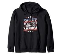 A Salute To All States But Mostly America Usa Zip Hoodie