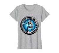 a Samurai-Warrior Stepping Thru a Star-gate to Another Realm T-Shirt, Women, Heather Grey, XX-Large