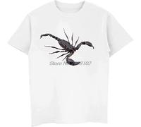 A Scorpion 3D Print T-Shirt Fashion Men's Short Sleeve O-Neck Cotton T Shirt Hip Hop Tees Tops Harajuku Streetwear Fitness White(Small)